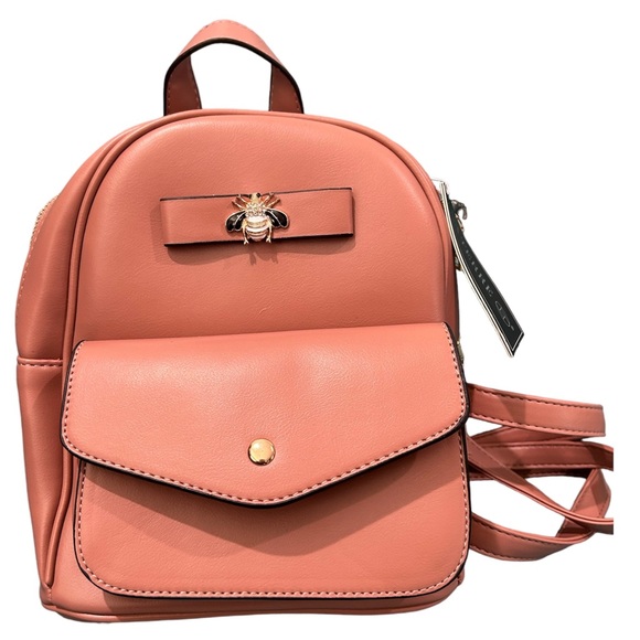 LA Terre Vegan Leather backpack Pink- New With Tags - Picture 7 of 7